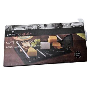 CROFTON Chef's Collection Slate Serving  Board With Chalk